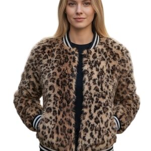 Joseph Ribkoff Leopard Print Teddy Jacket
